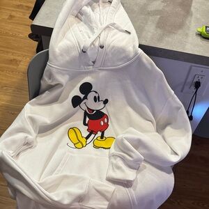 White Hoodie with Cartoon Character
